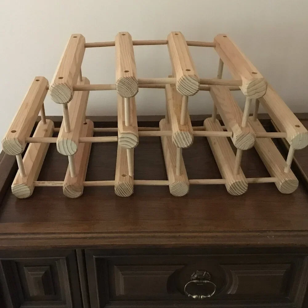Hardwood Wine Rack Natural - Picture 6 of 7